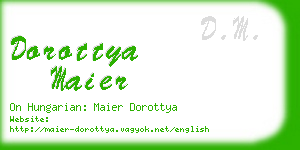 dorottya maier business card